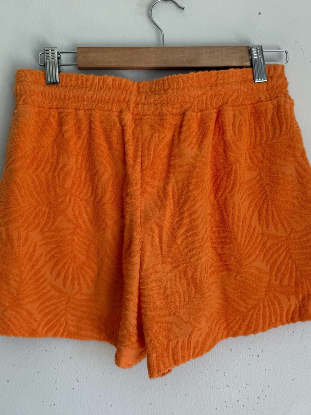 Set L*space Fronds Forever Terry Button Up Shirt and Drawstring Shorts in Orange - Picture 9 of 11